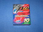 020356214005 Tdk Ten D60 Audio Cassette Tapes New In Package High Output 60 Minute 10 Units