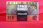 02521513681 Maxell Cassette Tapes Xlii New Sealed High Bias Made In