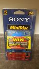 027242212299 Sony Sealed 5-pack 74