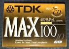 10 Tdk Ma-x 100 Minute Cassette Tapes New Sealed Box Metal Bias Iec Iv Type