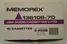 136106-70 Or Z-6558 Memorex Pack Dbs Minute Blank Audio Cassette Tapes New