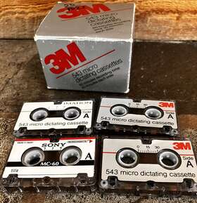 1-mc60 2- 3m 1- Imation Sony Lot Of 3 543 Micro Dictating Cassettes Cassette Audio