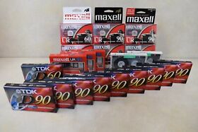 Ur90-ur60-d60-d90 21 Blank Cassettes New Sealed Tdk D60 D90 Maxell Ur 60 Ur90