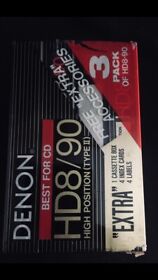 3pk Extras Demon Hd8 90 Min. Blank Cassette Tape High Position Type Ii Freeship