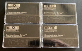 019376-03 4 Maxell Professional Industrial P I Communicator Series Blank Cassette C30 Nip