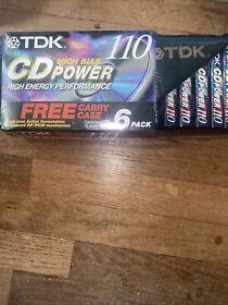 6-pack Tdk Cding-ii High Bias Cd Power Cassette Tape 110 Min Bonus Carry Case