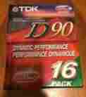 6548 Tdk D90 16 Pack Dynamic Performance High Output Cassette Tapes