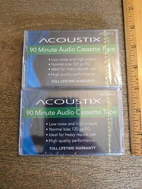 Msc902 Acoustic Blank Cassettes 90 Min 2pack See All Pics And Description