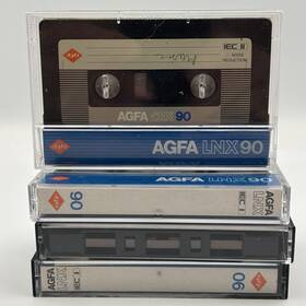 Agfa 006353008706 Crx/lnx 90 Lot Of 4 Type Ii 1983 Blank Cassette Tape Pre Recorded