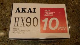 Hx90 Akai Box Of 10 Sealed Cassette Tapes Type 1