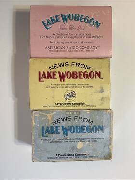 American Radio Company 025024226656 Lot Of 12 Lake Wobegon Cassettes By Garrison Keillor 3 Sets Preowned