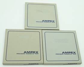 15d111 Ampex Lot Of 3 Precision Magnetic Tape Reels Model 766
