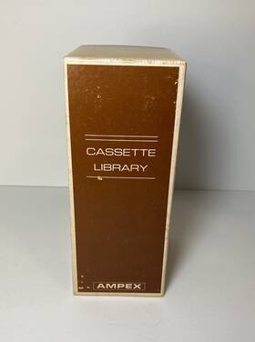 361-c60 Ampex Vintage Collectible Cassette Library Storage Box With 7 Tapes