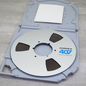 407-17313y Ampex 407 Mastering Audio Tape 1/4 Inch Blank New 10.5 Reel In Plastic Storage