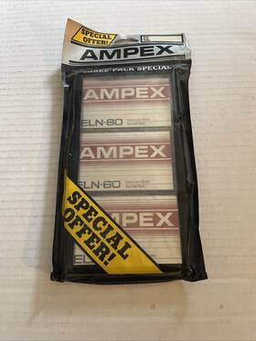 Eln-60 Ampex Eln 60 Type Blank Cassette Tape Lot Of 3 Sealed