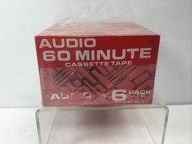 A-27346 Audio 60 Minute Cassette Tape 6 Pack Sealed Blank Recording