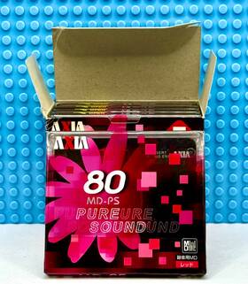 Axia 902520239068 Md Md-ps Red Pure Sound 80 Box Of 5 Blank Mini Discs Sealed