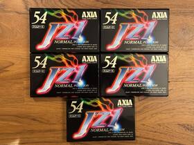 Jz1b-54 Axia Fuji Set Of 5 Jftz1 54min Type I Blank Audio Cassettes. Japan 1993