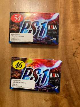 Ps1j Axia 54 Min And 46 Blank Tapes For Cd Made In Japan New