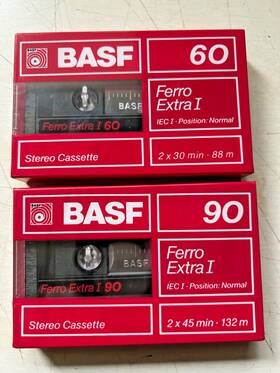 Iec1 Basf 009993009454 2 Pk Ferro Extra I 60 And 90 Blank Cassette Tapes Sealed