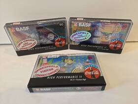 Basf 009993139526 Lot Of 3 Inch Coca Cola Vs. V 90 Type Ii Blank Cassette Tape Sealed