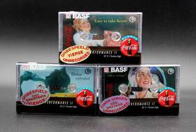 Basf 009993143653 Coca Cola 3 Blank Audio Cassettes Legends Edition I Brand New Sealed