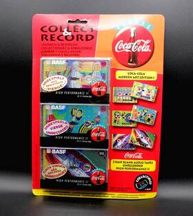 Basf 009993152099 Coca Cola 3 Blank Audio Cassettes Modern Art Edition I Brand New Sealed