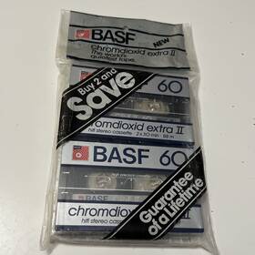 Basf 028357520316 Set Of 2 Sealed Chromdioxid Extra Ii Tapes Cr-e 60 New
