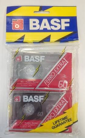 Basf 028357523263 Ferro Extra I Blank 60 Min Cassette Tape Sealed New 2-pack