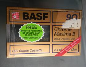 Basf 028357525113 10 X 90 Chrome Extra Ii Blank Cassette Tapes 1 Maxima Sealed