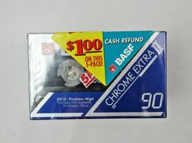 Basf 028357525595 Chrome Extra Ii Ce 90 Cassette Tape New Factory Sealed 5 Pack Type 2