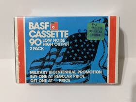 95-1199 Basf 53838 Rare 90 Military Bicentennial Promo 2 Pack Audio Cassette Blank Tape Sealed