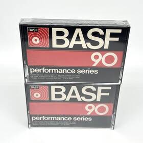 54030 Basf 90 Performance Series Blank Cassette Tape Lot Of 2 New Sealed Vintage Usa