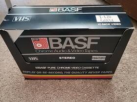 56034 Basf New In Box Chrome Audio And Vidoe Tapes Set Of 10 Cassette Tapes/labels