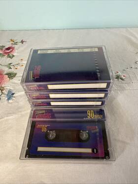 Blockbuster Music 043908405942 Audiocassettes 90 Minute 5 Pack Blank Tapes New Old Stock