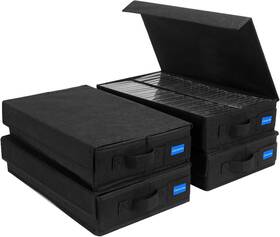 B-t-b-4-b Brand Boatisle Cassette Tape Storage Box With Handles And Lid Tape-4pack