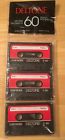 D3-60 C60 Deltone Pack Of Blank Minute Audio Cassette Tape Low Noise