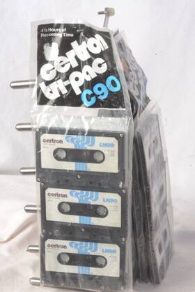 Certron 077431000046 New And Sealed C-90 Tri-pac Compact Blank Cassette Tapes 3 Pack 15 Total