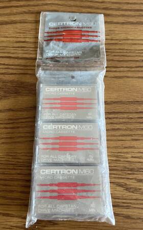 Certron 077431000190 M60 60 Minutes Micro Cassette For Audio Recording 3-pack