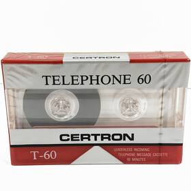 Certron 077431001401 Telephone T-60 Leaderless Blank Cassette Tape - New/sealed