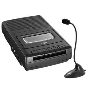 Cvr42bk Coby Portable Cassette Player And Recorder With Bundle Microphone Black
