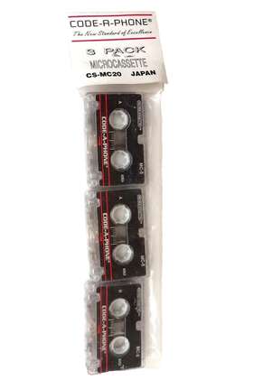 Cs-mc20 Code-a-phone 3 Pack Microcassette Cassette Tapes Japan New Old Stock
