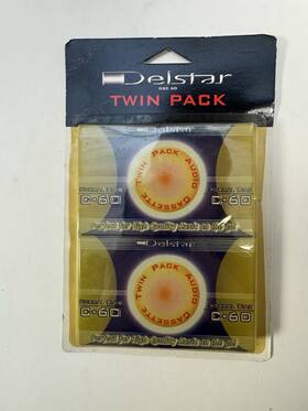 Dsc-60 Delstar Twin Pack Audio Cassettes New Sealed