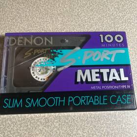 Denon 081757651172 Sport Metal 100 Type Iv Blank Cassette Tape Sealed Cracked Case See Pic