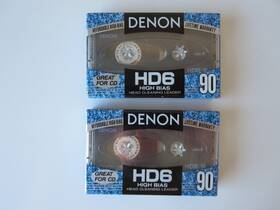 Denon 081757651219 2 Ct Lot Hd6 Blank Audio Cassette Tape 90 Minute Type Ii High Sealed