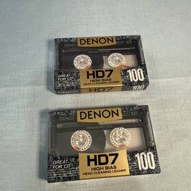 Hd7-100se Denon Hd7 100 Blank Audio Cassette Tapes High Bias Type Ii Lot 2 Sealed Japan