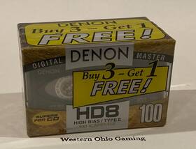 Hd8-100f4 Denon Hd8 100 Minute High Bias Type 2 Audio Blank Cassette Tape 4-pack New
