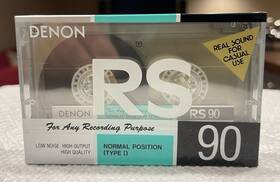 Rs-90 Denon Type I Normal Position Audiocassette 1989 New Sealed 90mins Japan