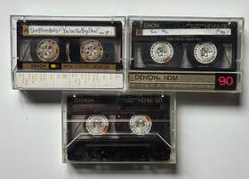 Xsm90 Denon Lot Of 3 Used Hd-m 100 And 90 Type Ivmetal Cassette Tapes