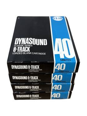 40-minute Dynasound Lot Of 4 X Classic Series Stereo 8 Track Blank Tapes - New